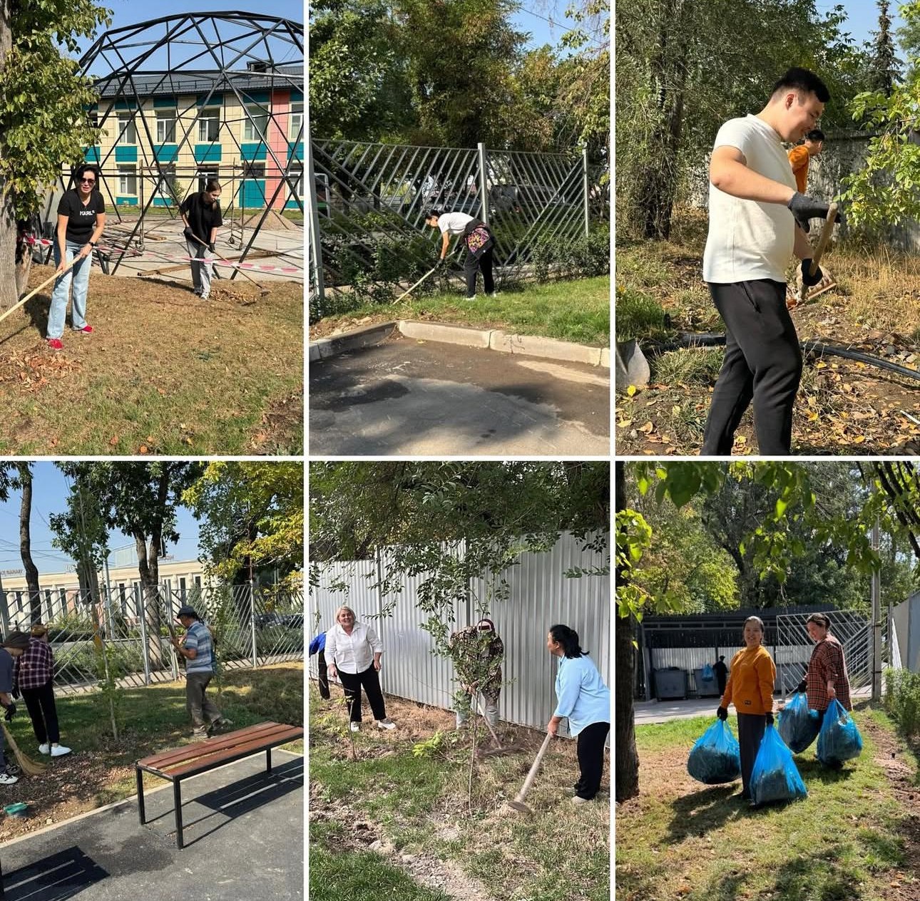 Мектеп қызметкерлерімен сенбілік