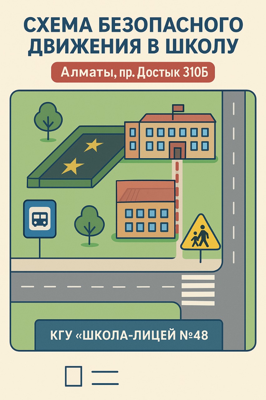 Схема безопасного движения в школу